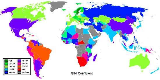 gini index map 2011